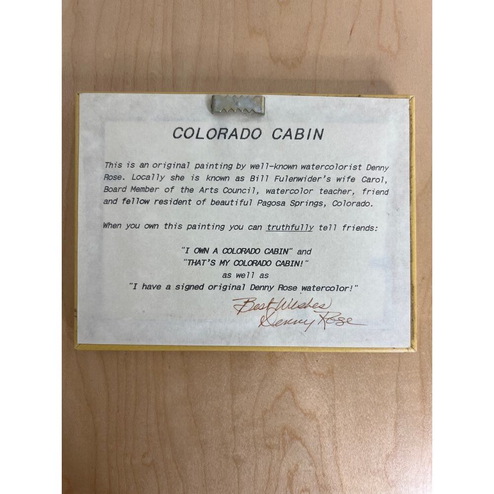 Denny Rose Colorado Cabin - Watercolor‎ Artwork - Picture 3 of 3